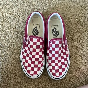 Vans Red Checkered Slip-On Shoes